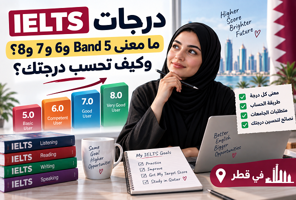 درجات IELTS: ما معنى Band 5 و6 و7 و8؟ وكيف تحسب درجتك؟