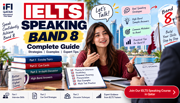 Learn how to get Band 8 in IELTS Speaking with proven strategies for fluency, vocabulary, grammar, pronunciation, Part 2 and Part 3.