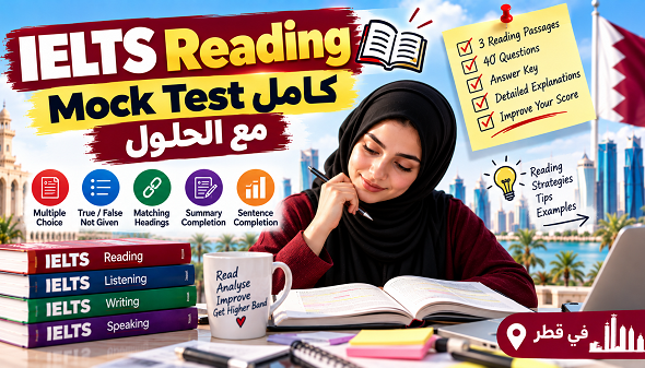 IELTS Listening: IELTS Reading Mock Test كامل مع الحلول
