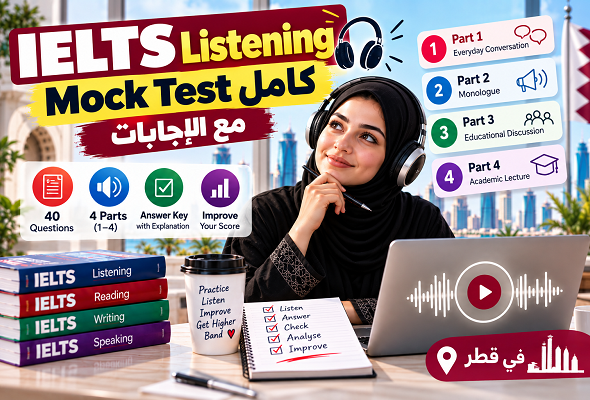 IELTS Listening Mock Test كامل مع الإجابات | اختبار استماع IELTS