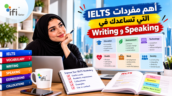 مفردات IELTS: أهم كلمات وتعبيرات Writing وSpeaking