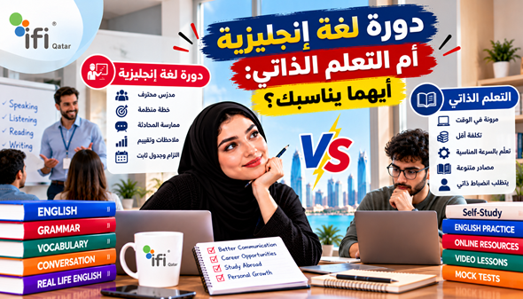دورة لغة إنجليزية أم التعلم الذاتي؟ كيف تختار الأنسب؟