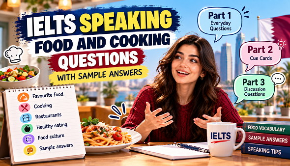 IELTS Food Speaking Questions: Part 1, 2 & 3 with Sample Answers