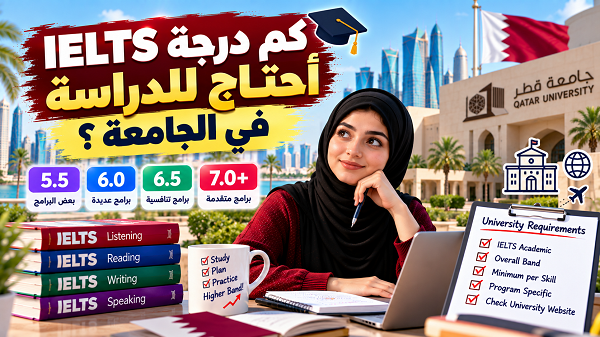 كم درجة IELTS أحتاج للدراسة في الجامعة؟ الدليل الكامل