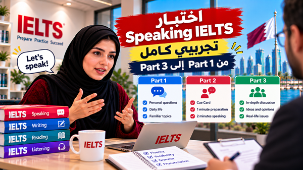 اختبار Speaking IELTS تجريبي كامل من Part 1 إلى Part 3